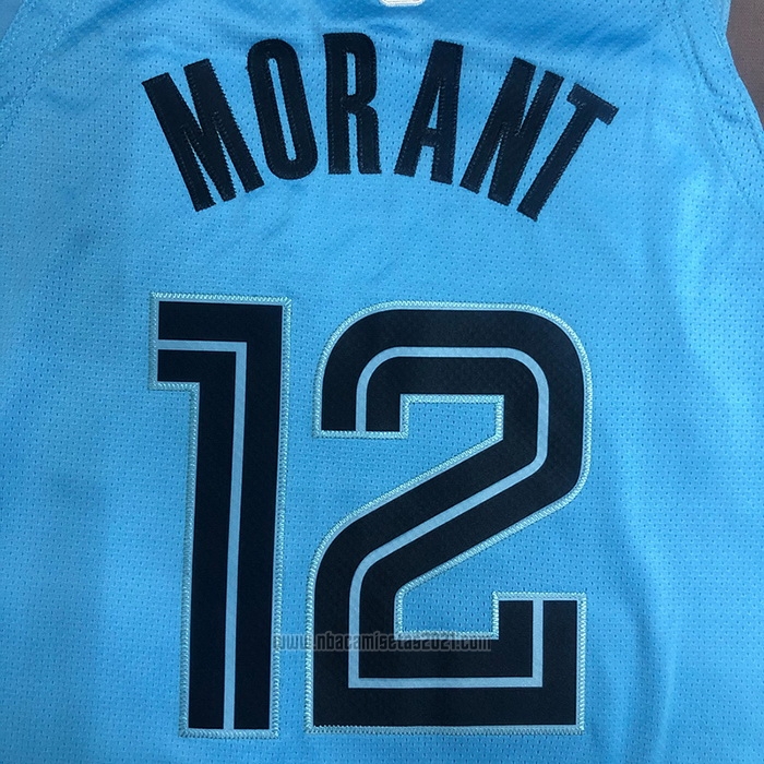 Camiseta Memphis Grizzlies Ja Morant #12 Statement Autentico 2021-22 Azul